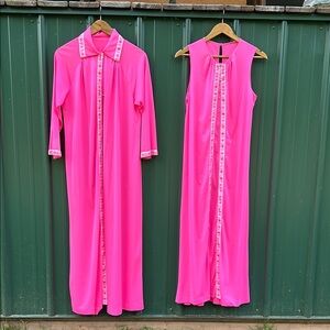 LORRAINE Vintage Elegant Pink Women's Pajama Set